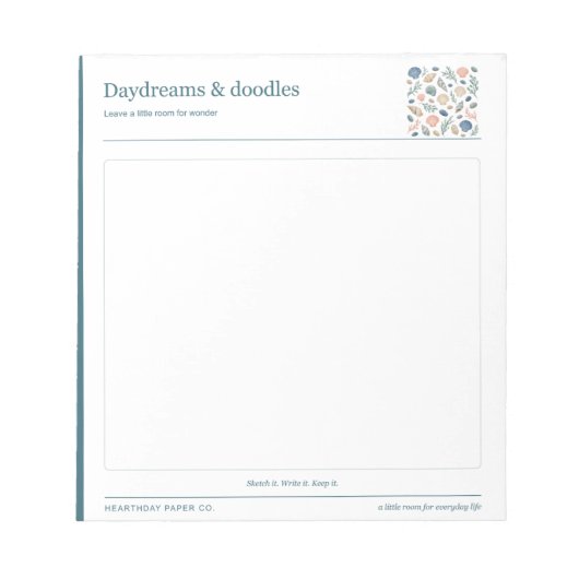 Bloc-notes de croquis et de notes Rêveries de mare (Devant)