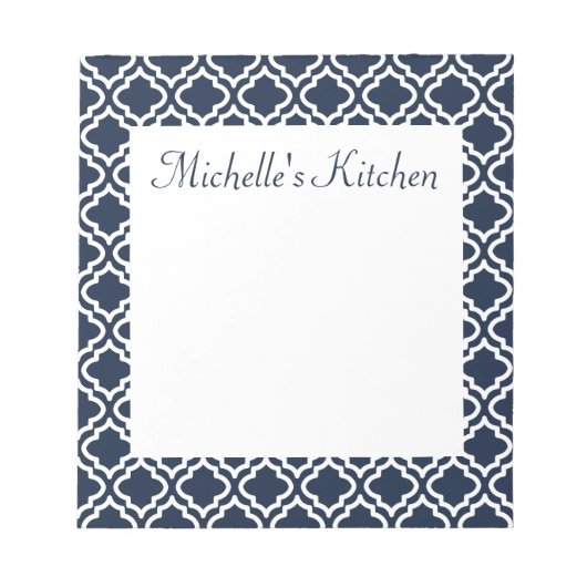 Bloc-notes de cuisine de la marine personnalisée (Devant)