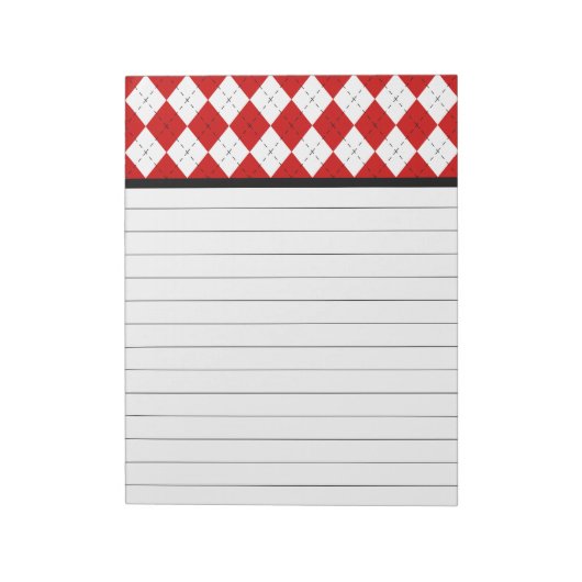 Bloc-notes de cuisine rétro Argyle (Tourné)