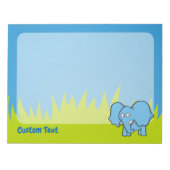 Bloc-notes de dessin animé éléphant bleu (Devant)