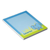 Bloc-notes de dessin animé éléphant bleu (Incliné)