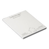 Bloc-notes de dessin au trait Agent immobilier ver (Incliné)