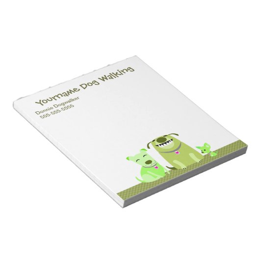 Bloc-notes de Dog Walker (Incliné)