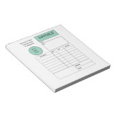 Bloc-notes de facture commerciale personnalisée pr (Incliné)