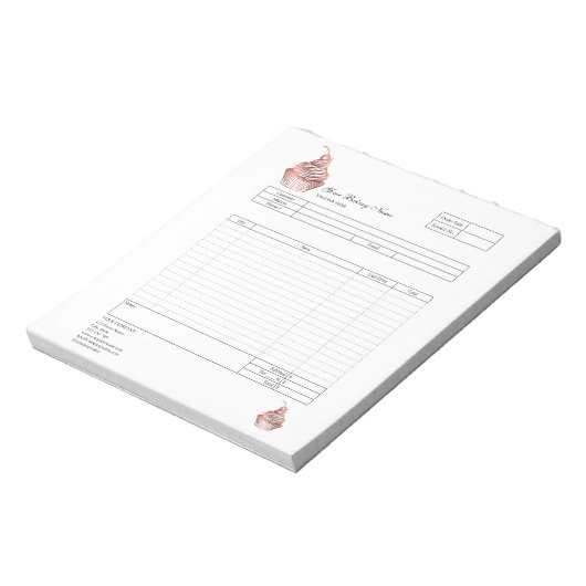 Bloc-notes de facture de formulaire de commande de (Tourné)