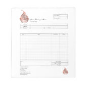 Bloc-notes de facture de formulaire de commande de (Devant)