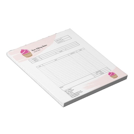 Bloc-notes de facture de formulaire de commande de (Incliné)