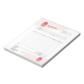 Bloc-notes de facture de formulaire de commande de (Tourné)