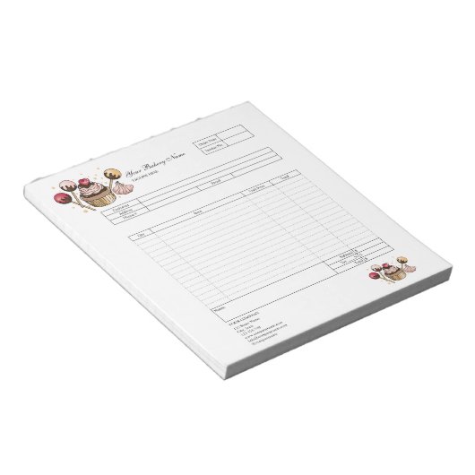 Bloc-notes de facture de formulaire de commande de (Incliné)