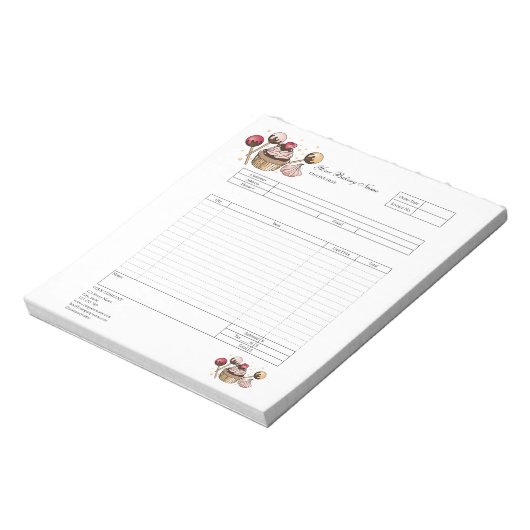 Bloc-notes de facture de formulaire de commande de (Tourné)