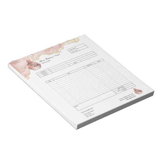 Bloc-notes de facture de formulaire de commande de (Incliné)