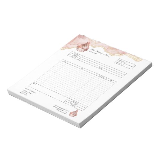 Bloc-notes de facture de formulaire de commande de (Tourné)