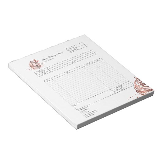 Bloc-notes de facture de formulaire de commande de (Incliné)