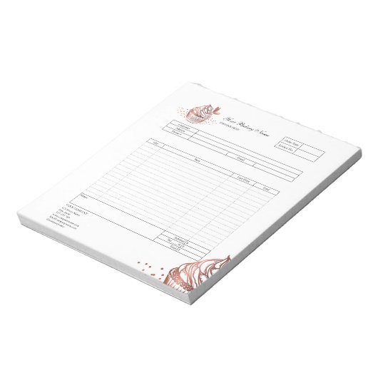 Bloc-notes de facture de formulaire de commande de (Tourné)