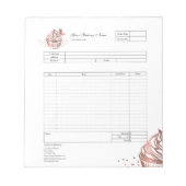 Bloc-notes de facture de formulaire de commande de (Devant)