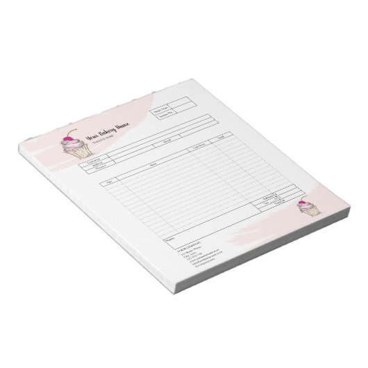 Bloc-notes de facture de formulaire de commande de (Incliné)