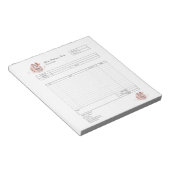 Bloc-notes de facture de formulaire de commande de (Incliné)