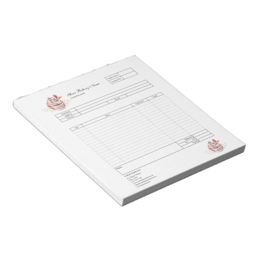 Bloc-notes de facture de formulaire de commande de (Incliné)