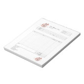 Bloc-notes de facture de formulaire de commande de (Tourné)