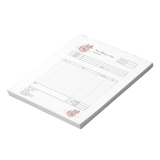 Bloc-notes de facture de formulaire de commande de (Tourné)