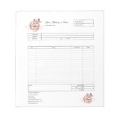 Bloc-notes de facture de formulaire de commande de (Devant)