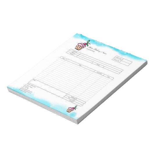 Bloc-notes de facture de formulaire de commande de (Tourné)