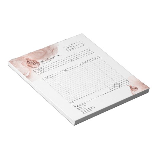 Bloc-notes de facture de formulaire de commande de (Incliné)