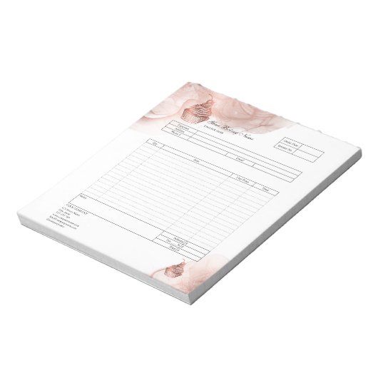 Bloc-notes de facture de formulaire de commande de (Tourné)