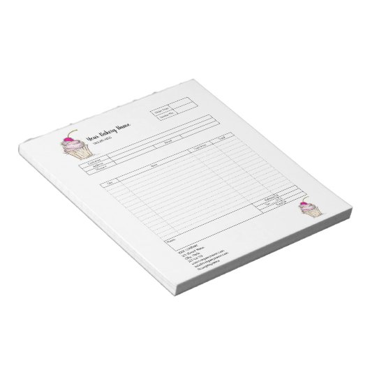 Bloc-notes de facture de formulaire de commande de (Incliné)