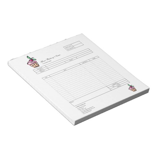 Bloc-notes de facture de formulaire de commande de (Incliné)