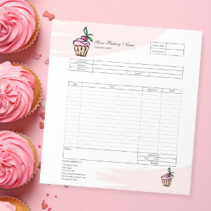 Bloc-notes de facture de formulaire de commande de