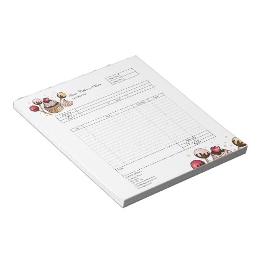 Bloc-notes de facture de formulaire de commande de (Incliné)