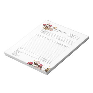 Bloc-notes de facture de formulaire de commande de