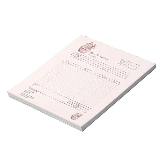 Bloc-notes de facture de formulaire de commande de (Tourné)