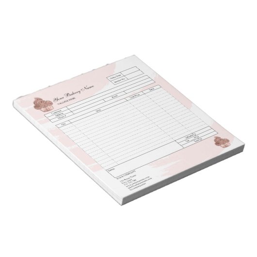 Bloc-notes de facture de formulaire de commande de (Incliné)
