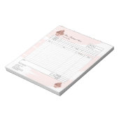Bloc-notes de facture de formulaire de commande de (Tourné)