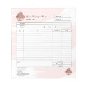 Bloc-notes de facture de formulaire de commande de (Devant)