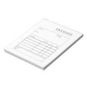 Bloc-notes de facture entièrement personnalisable (Tourné)