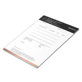 Bloc-notes de facture Gold Rose pour ordinateur po (Incliné)