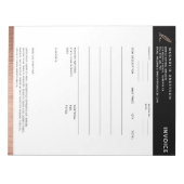 Bloc-notes de facture Gold Rose pour ordinateur po (Devant)