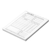 Bloc-notes de facture & reçu personnalisé (Tourné)