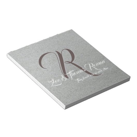 Bloc-notes de famille monographique (Incliné)