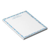 Bloc-notes de ferme fleuri à l'aquarelle bleue élé (Incliné)