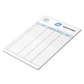 Bloc-notes de feuille de connexion client entrepri (Incliné)
