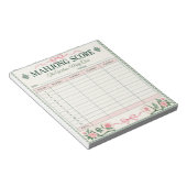 Bloc-notes de feuille de score de Mahjong personna (Incliné)