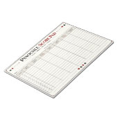 Bloc-notes de feuille de score de Pinochle (Incliné)