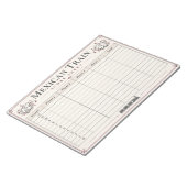 Bloc-notes de feuille de score de train mexicain (Incliné)