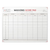 Bloc-notes de feuille de score Mahjong (Devant)