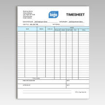 Bloc-notes de feuille de temps de l'entreprise pou