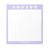 Bloc-notes de fleurs pastel pourpres non doublées (Devant)